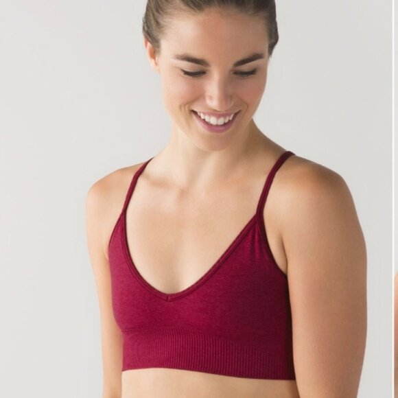 Lululemon Ebb To Street Bra Heathered Bumble Berry - Picture 2 of 11
